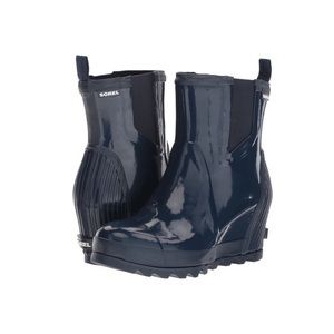 ✨ SOREL ▸ joan wedge chelsea rain boots